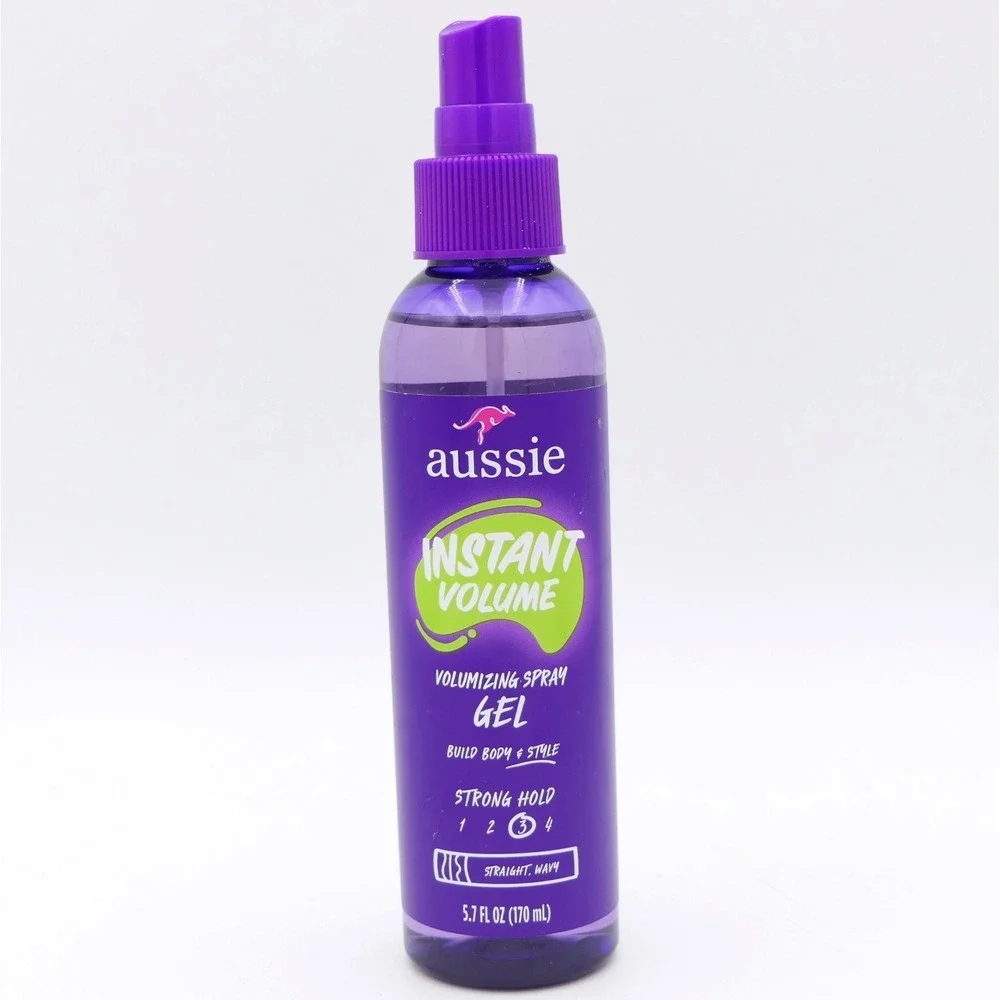 Aussie Instant Volume Volumizing Spray Gel Strong Hold For Straight/Wavy 5.7 oz